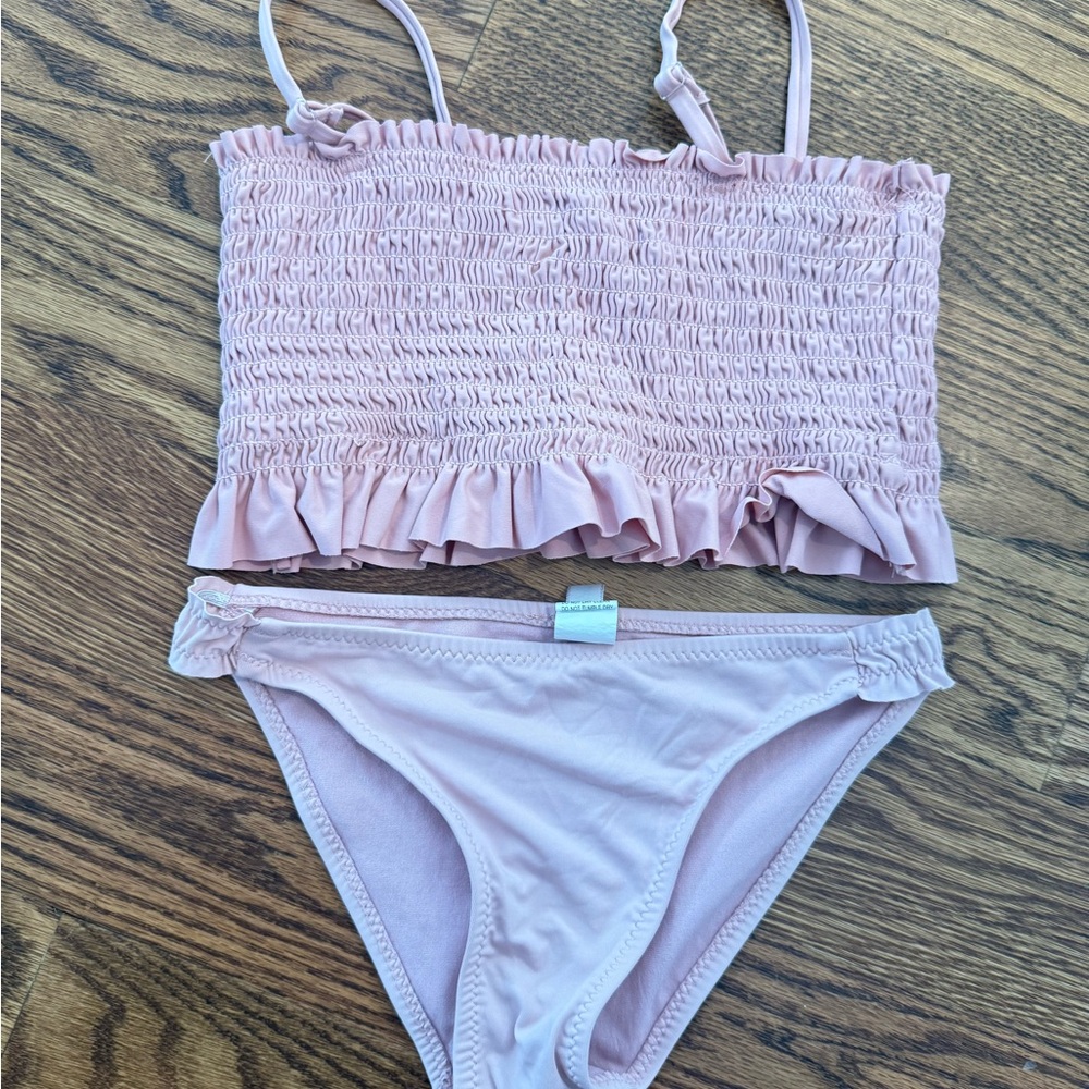 Envy Blush Smocked Bikini size 8 girls